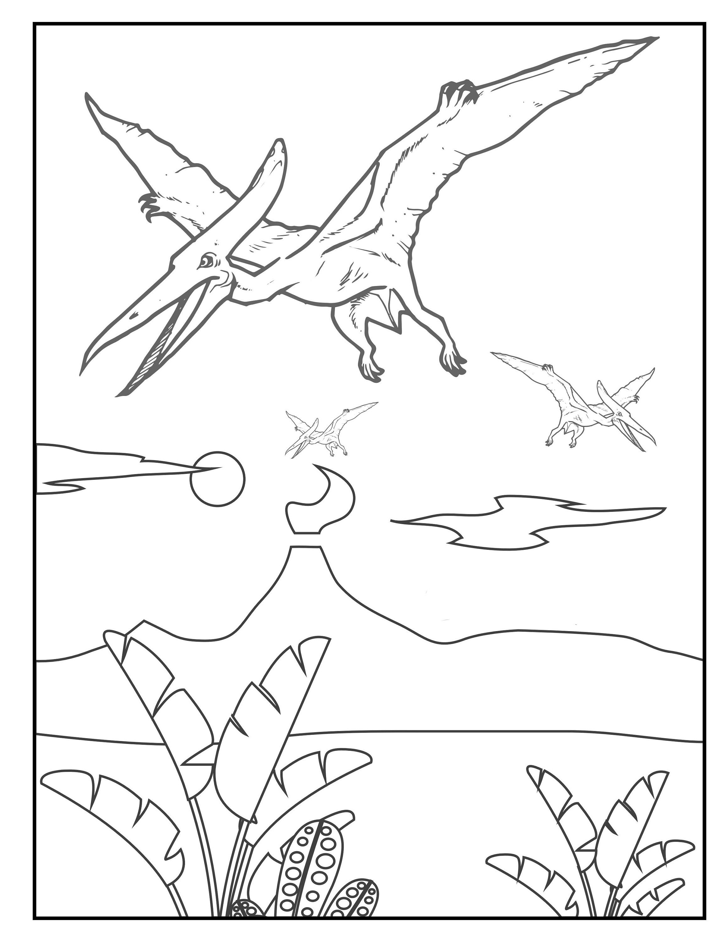 Digital Print Dinosaur Coloring Book - Etsy
