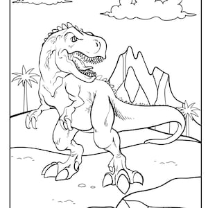 Digital Print Dinosaur Coloring Book