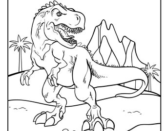 Digital Print Dinosaur Coloring Book