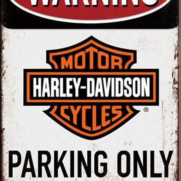 Harley parking only Blechschild 20x30cm Mixgetränk Bar Rezepte Cocktailrezept Deko Küche Wohnzimmer Bilder Design Alkohol Sommer Sonne