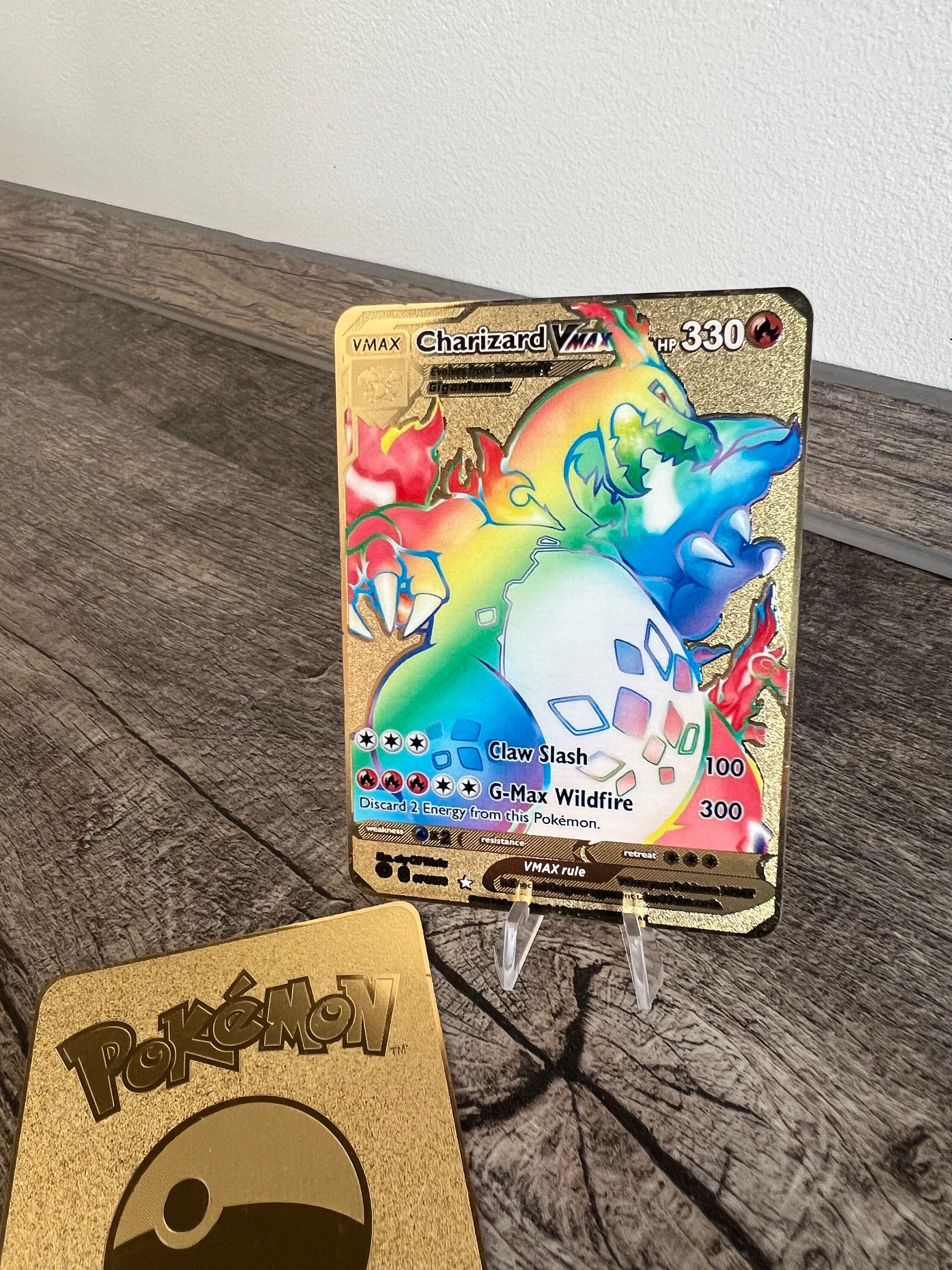 Pikachu VMAX 188/185 Rainbow Vivid Voltage Hyper Rare - Holographic -  Secret Rare Pokemon Proxy Card - HANDMADE - Holy Grail PSA