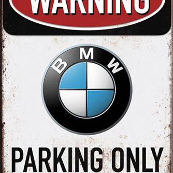 BMW Parking only  Blechschild 20x30cm Mixgetränk Bar Rezepte Cocktailrezept Deko Küche Wohnzimmer Bilder Design Alkohol Sommer Sonne