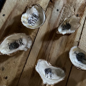 Personalized Oyster Shell Ring Dish - Home Decor