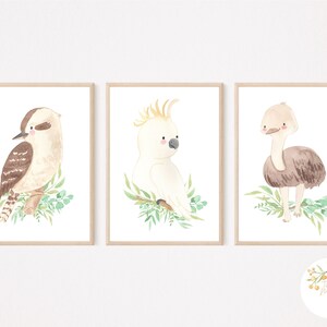 3er Set Aussie Tiere FLUG, Kinderzimmer Poster, Wandkunst, SOFORTIGER DOWNLOAD