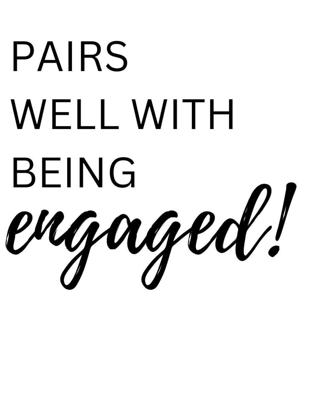 Pairs Well With Being Engaged Wine Label SVG Etsy