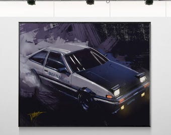 1980s Toyota AE86 Print of an Original Painting