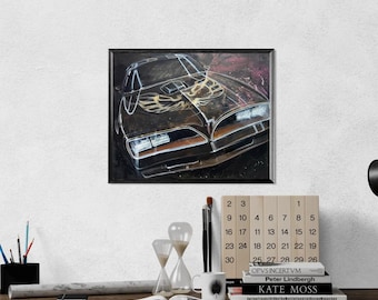 Bandit Trans Am Print of an Original Painting - Smoky and the Bandit Trans-Am