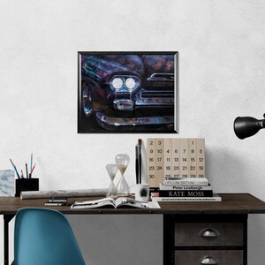 Impresión abstracta de una pintura original de Chevrolet Apache