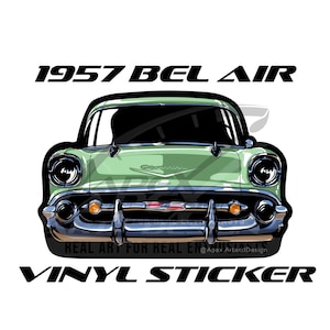 1957 Bel Air vinylklistermärke