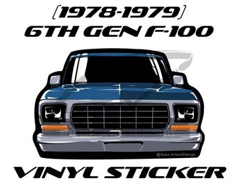 Calcomanía de vinilo para F-100 (6.ª generación) de 1978-1979