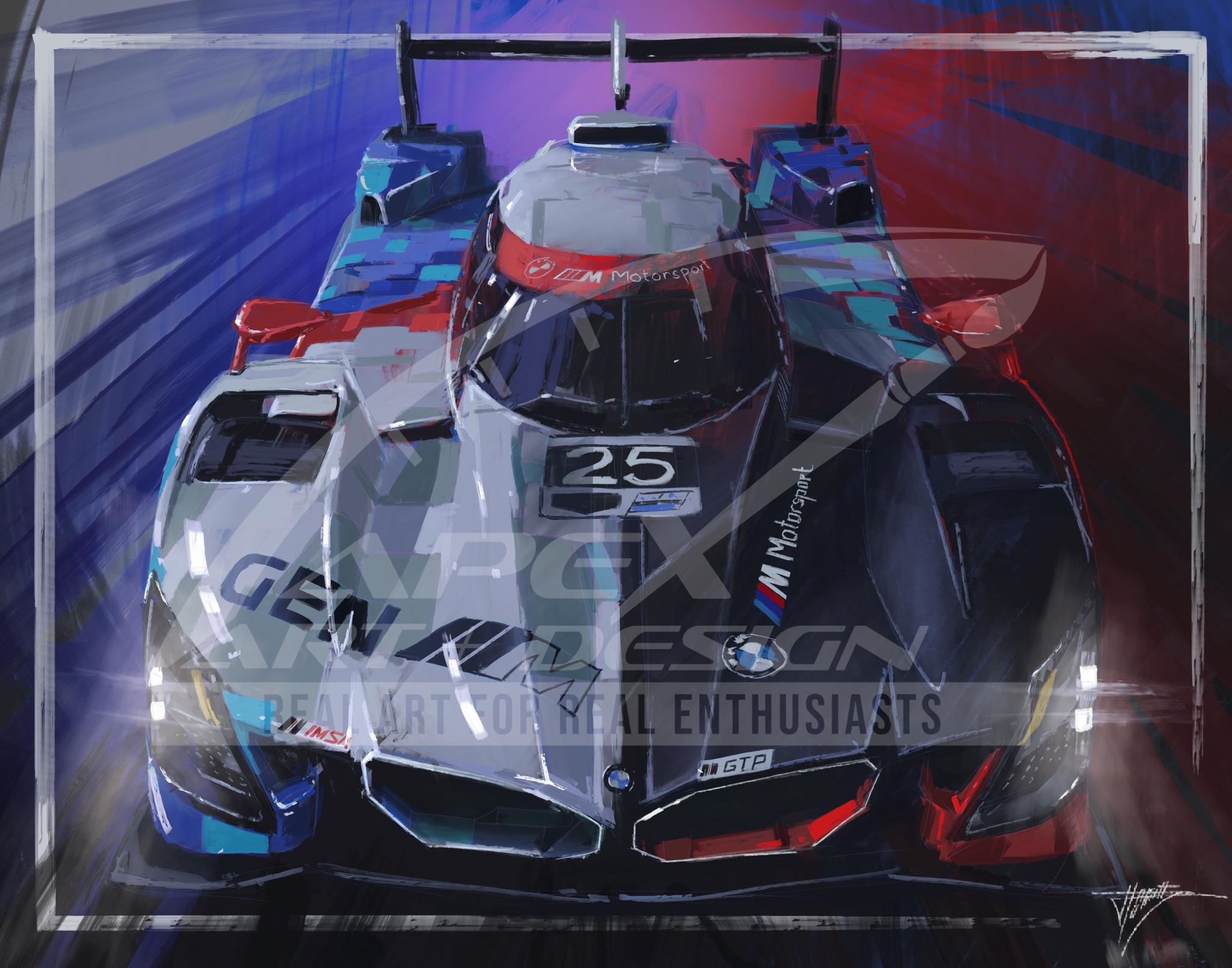 2026 WRT BMW No. 25 IMSA Race Car Poster - Print of a Digital Painting ...