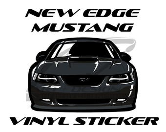 New Edge Mustang Vinyl Sticker