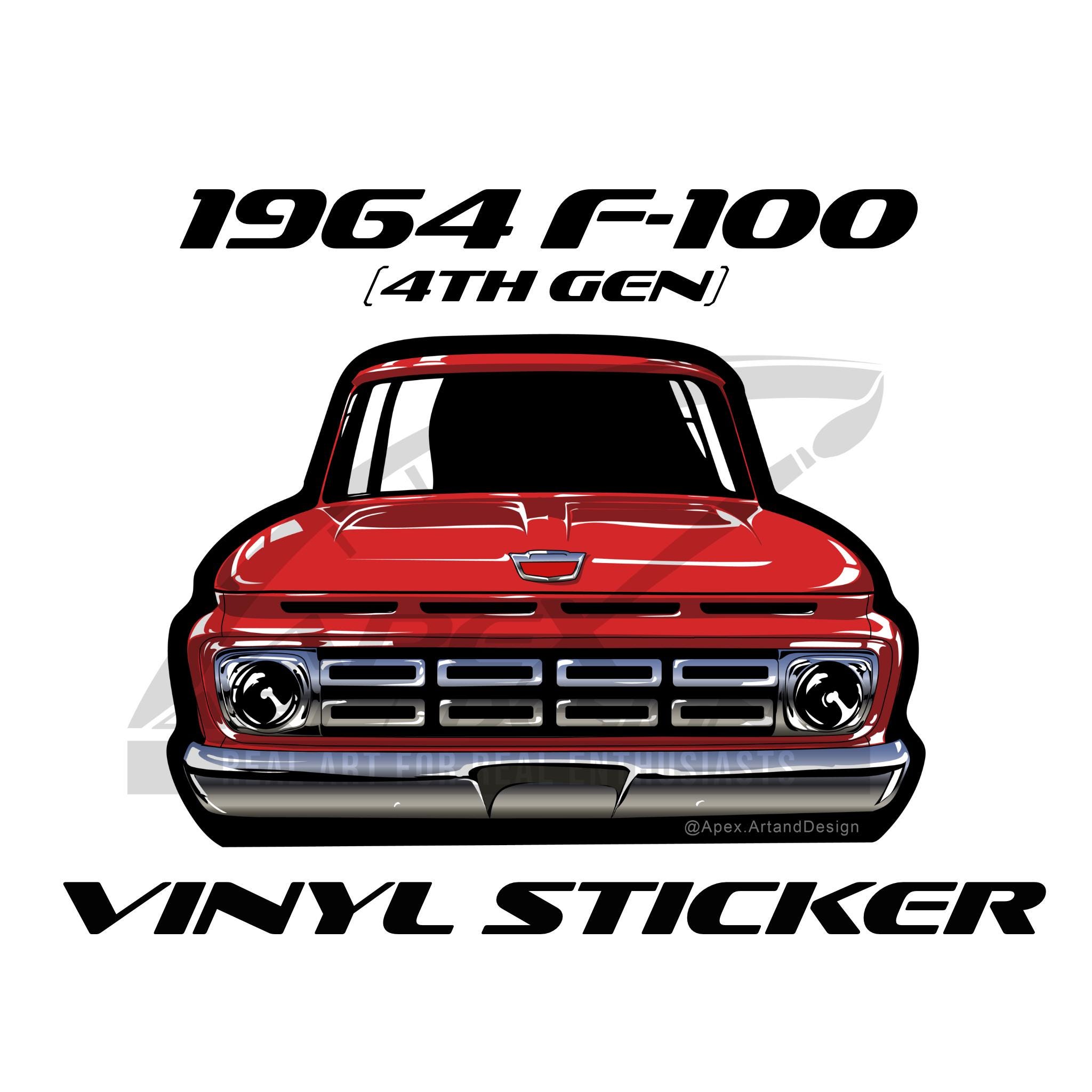 1964 F-100 (4th Gen) Vinyl Sticker - Etsy