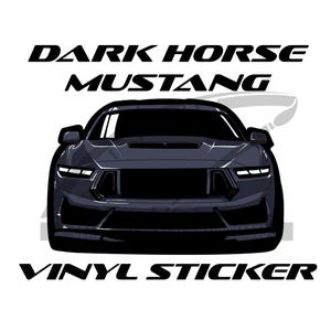 Black Dark Horse Mustang Vinyl Sticker