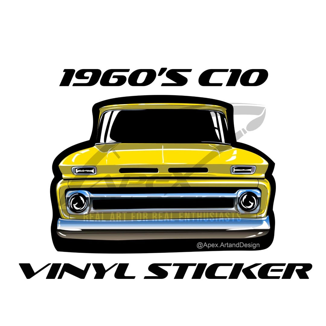 1960's C10 Vinyl Sticker - Etsy