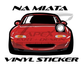 Winking NA Miata Vinyl Sticker