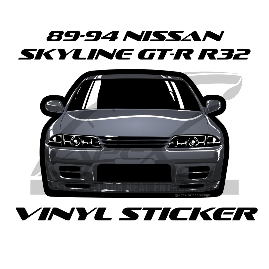 Skyline R32 Sticker 89-94 Nissan Skyline GT-R R32 Vinyl Sticker - Etsy