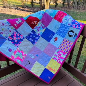 Baby Keepsake Quilt | Baby Clothes Quilt | Memory Quilt | T Shirt Quilt | Memory Blanket | Baby Clothes Keepsake | Baby Quilt, Baby Blanket