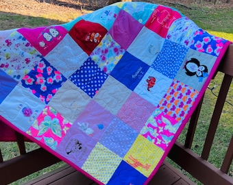Baby Keepsake Quilt | Baby Clothes Quilt | Memory Quilt | T Shirt Quilt | Memory Blanket | Baby Clothes Keepsake | Baby Quilt, Baby Blanket