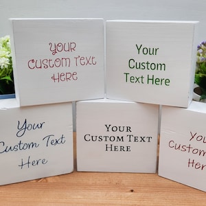 Custom Engraved Wood Block Sign: Personalized Text