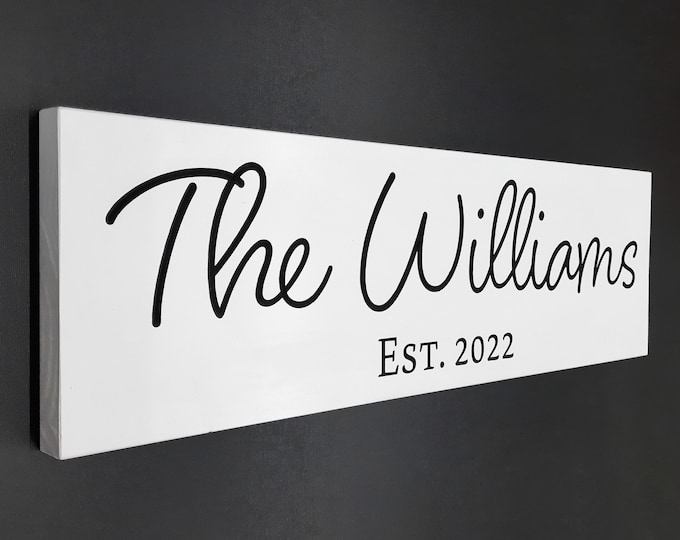 Custom Sign: Personalized Engraved Quote, Painted White, Indoor Decor (Various Sizes and Colors Available)