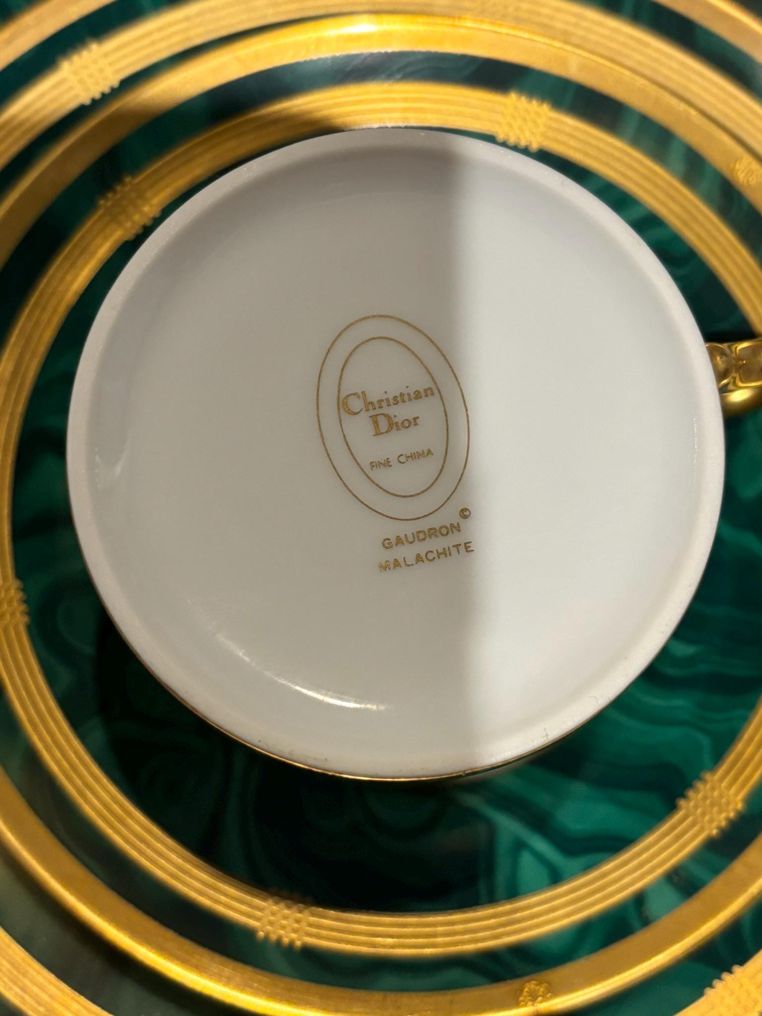 Vintage! Christian Dior Gaudron Malachite 5-piece China Set