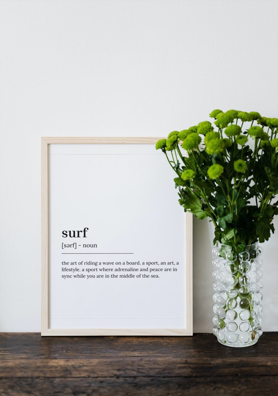 Surf Definition Print, Quote Poster, Art, Digital Prints, Inspirational