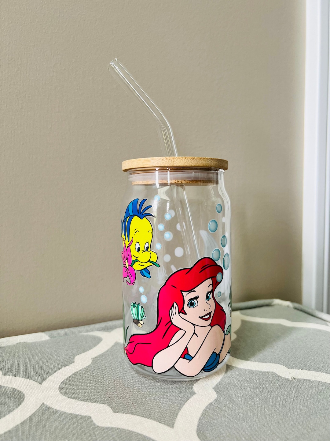Personality Gift Transparent Mermaid Glass Cup, Unique Christmas Gifts