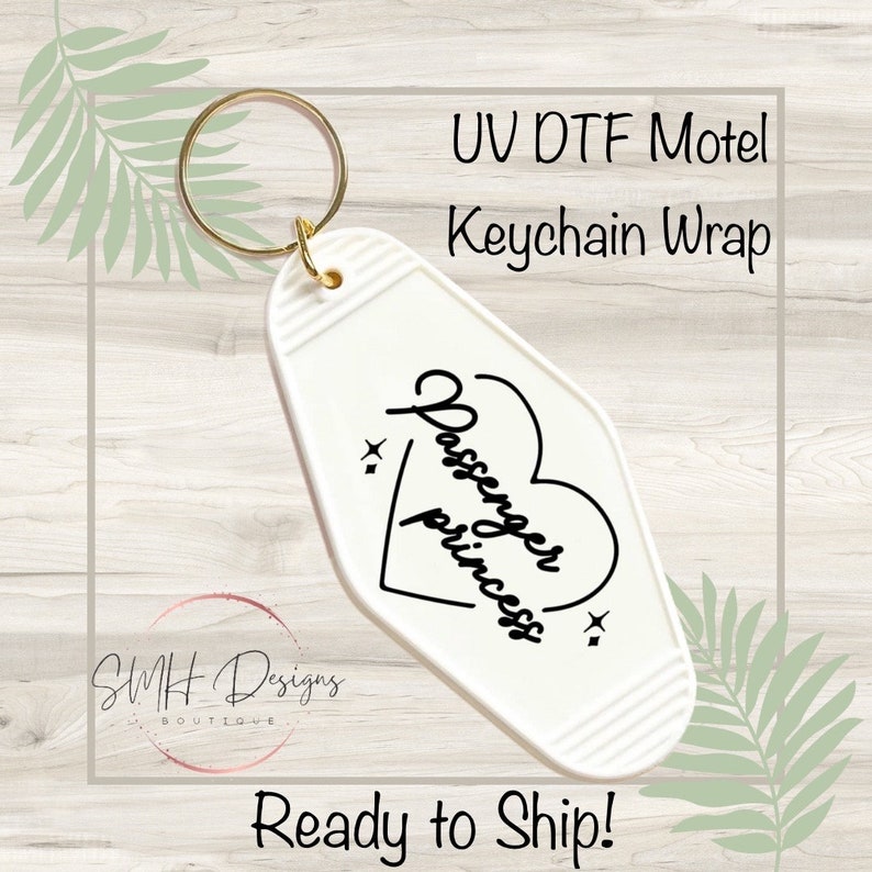 UV DTF Motel Keychain Wraps, Keychain Wraps, Retro Keychain Wraps