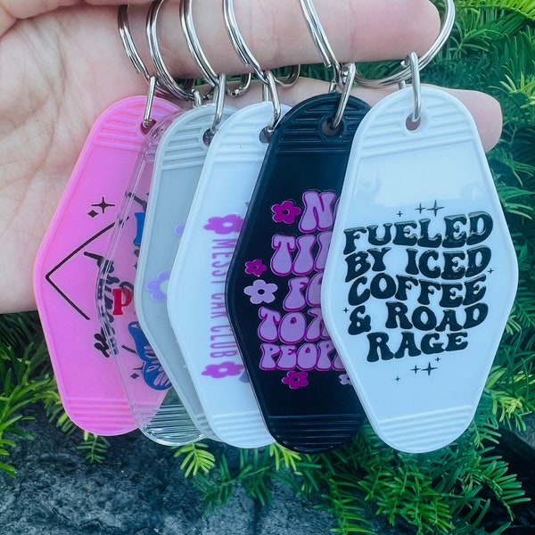Uv Dtf Motel Keychain Etsy