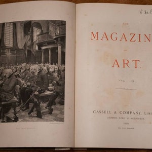 Antique Magazine of Art vol 13 1890, Vintage magazine, collectable fine art book