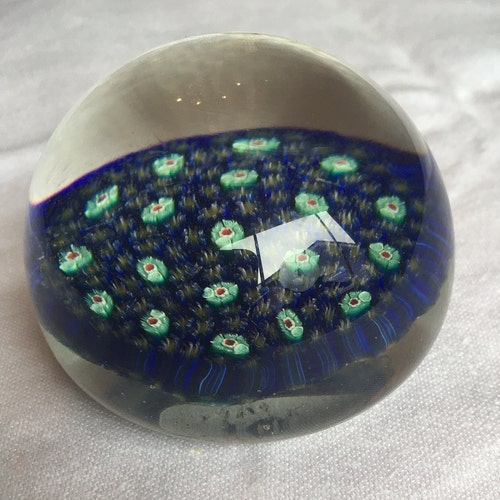 Murano millefiori glass paperweight, Murano art glass, Complex