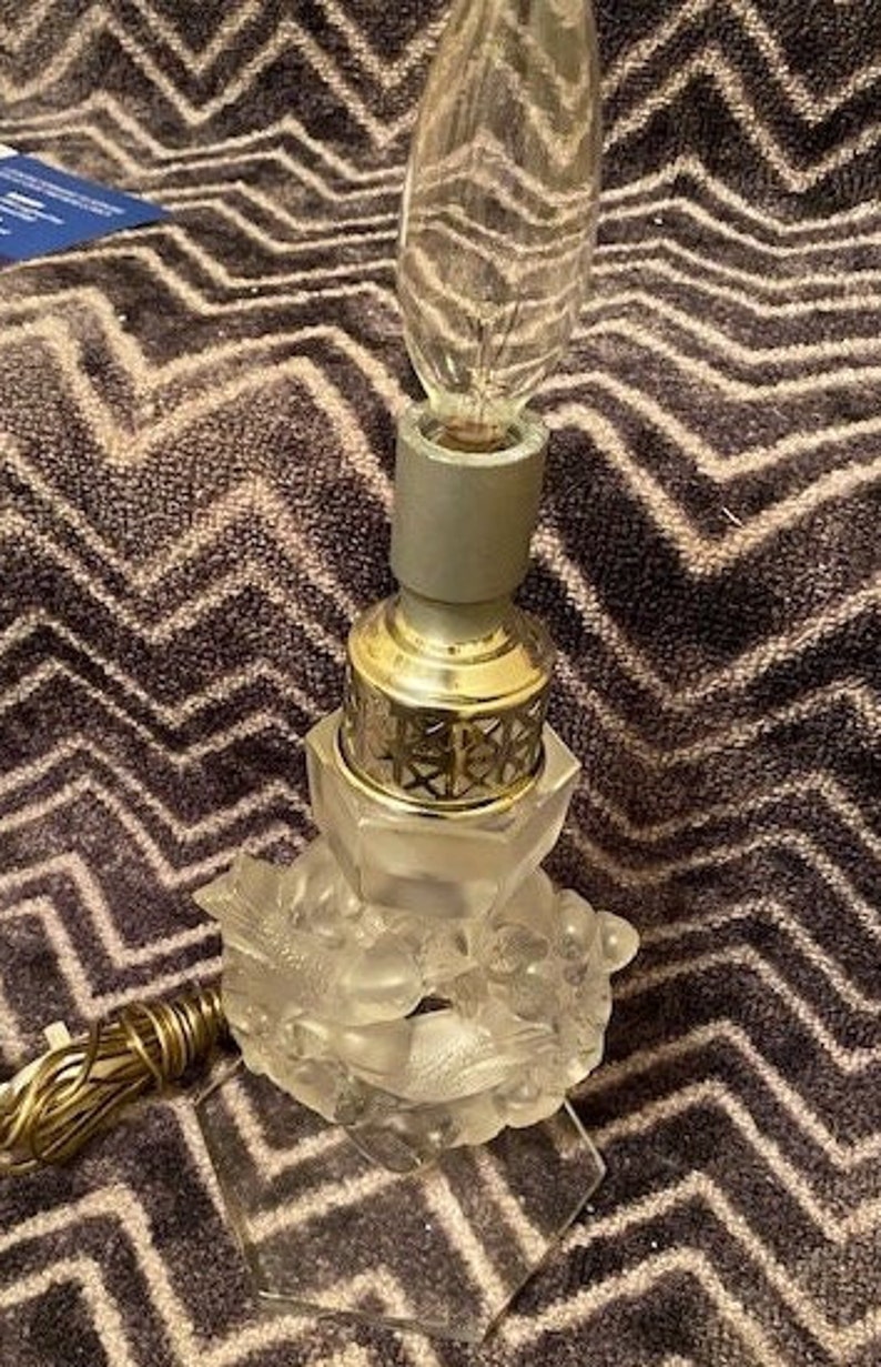 Rene Lalique frosted Crystal Lamp