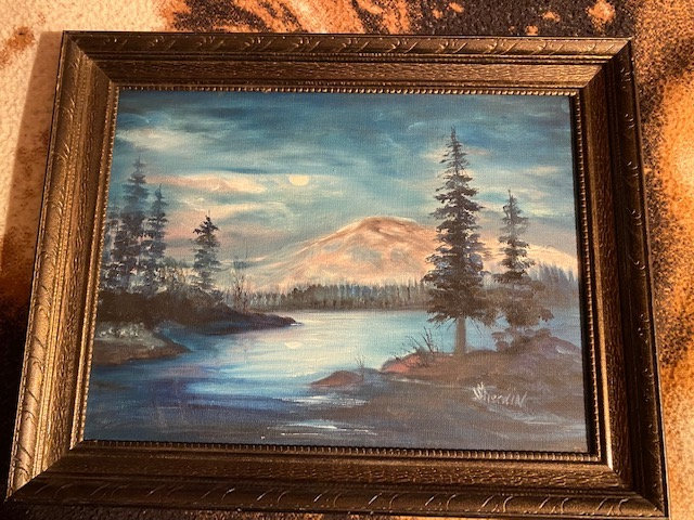 G Whitman Original Oil Painting, Landscape Signed, Oil Painting on