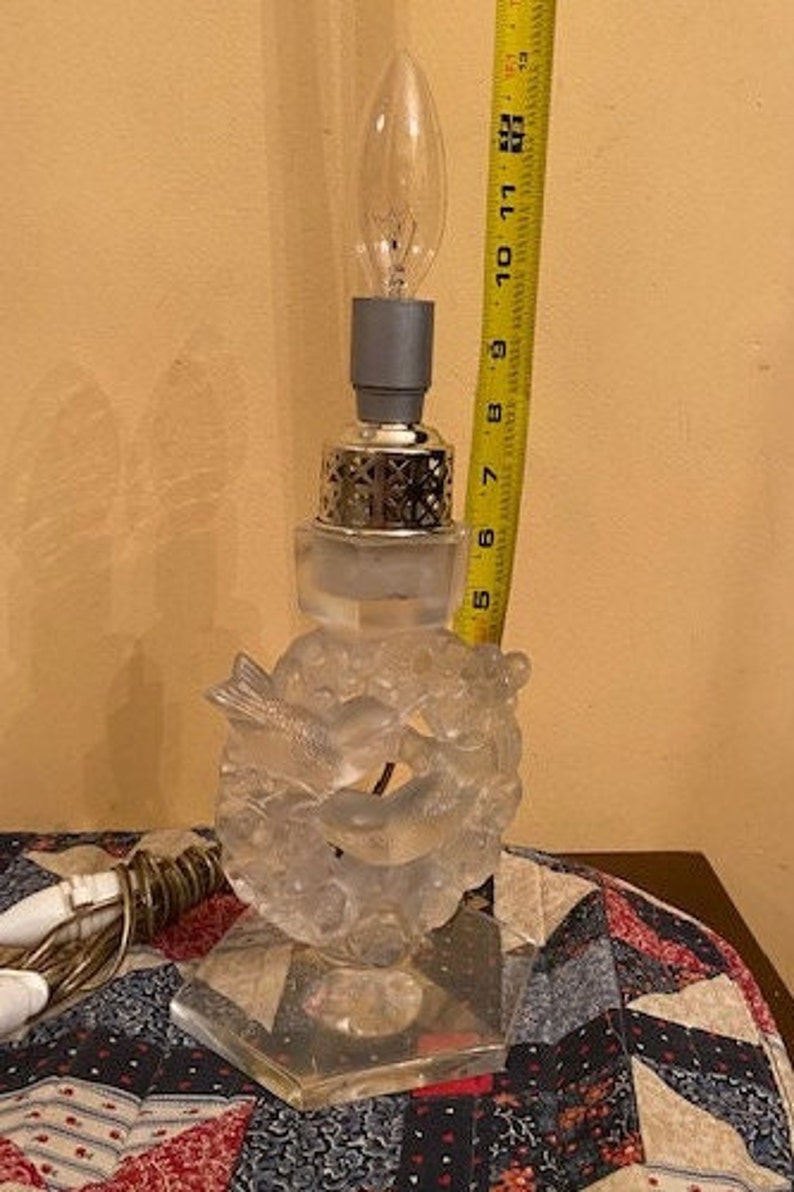 Rene Lalique frosted Crystal Lamp