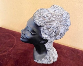 Vintage 1970 Frank Schirman Black Coral Man and Woman Sculpture - Etsy