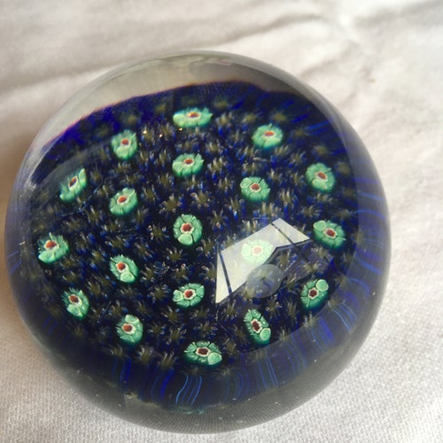 Murano millefiori glass paperweight, Murano art glass, Complex