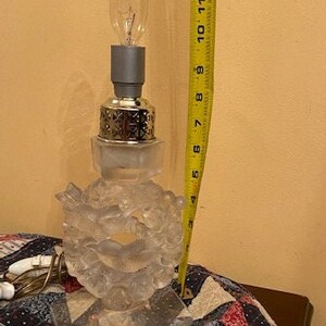 Rene Lalique frosted Crystal Lamp