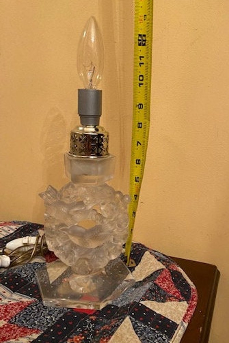 Rene Lalique frosted Crystal Lamp