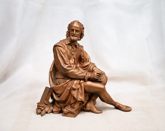 Vintage Medium Shakespeare Sculpture, Collectable people figurine