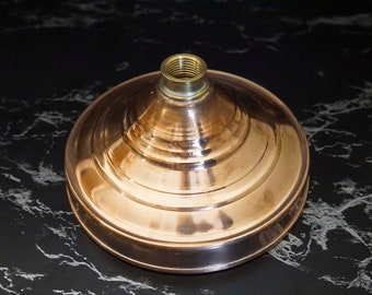 Solid Copper Rounded ShowerHead, Unlacquered Red Copper, Moroccan Handcrafted Showerhead