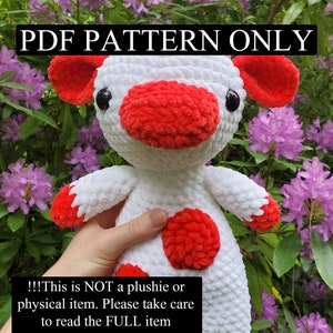 Crochet Cow Pattern, PDF Download, Cow Pattern, Crochet Pattern, PDF Cow Pattern, PDF Crochet Cow Pattern, Crochet Cow Recipe, Plushy recipe