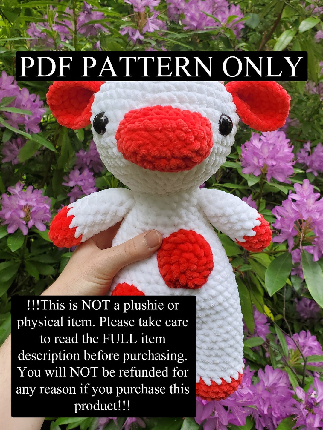 Crochet Cow Pattern, PDF Download, Cow Pattern, Crochet Pattern, PDF ...