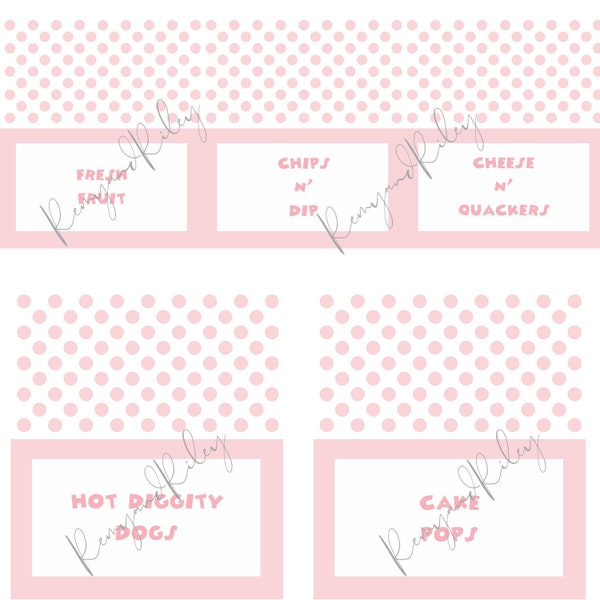 Minnie Food Labels Etsy