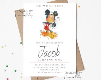 Mickey Mouse Birthday Invitation Descarga Digital