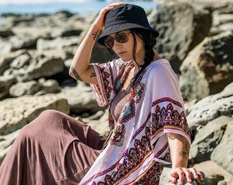 Handmade Black Linen Bucket Hat: Breathable, Foldable Summer Sun Hat