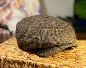 Casquette plate marron gavroche, chapeau Peaky Blinders, casquette en laine de chauffeur de taxi irlandais, casquette boulanger garçon, casquette 8 panneaux, béret de voyou, chapeau Gatsby d'hiver, cadeau de Noël