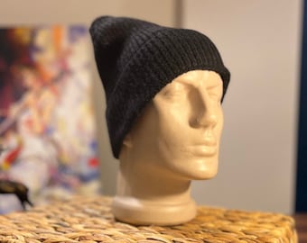 Vintage Brand New Y2K Black & White Abstract Graphic Beanie Hat