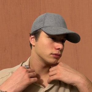 Urban Chic Gray Wool Baseball Cap - Unisex Trucker Hat for Street Style & Winter Comfort, Best Christmas Gift Idea, Men and Women Suede Cap