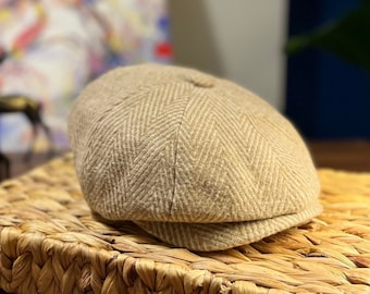 Camel Herringbone Kappe,Peaky Blinders Hut,Irish Gatsby Wollmütze,Baker Boy Schiebermütze,Gangster Baskenmütze,Wintermütze,Wintermode,Weihnachtsgeschenk
